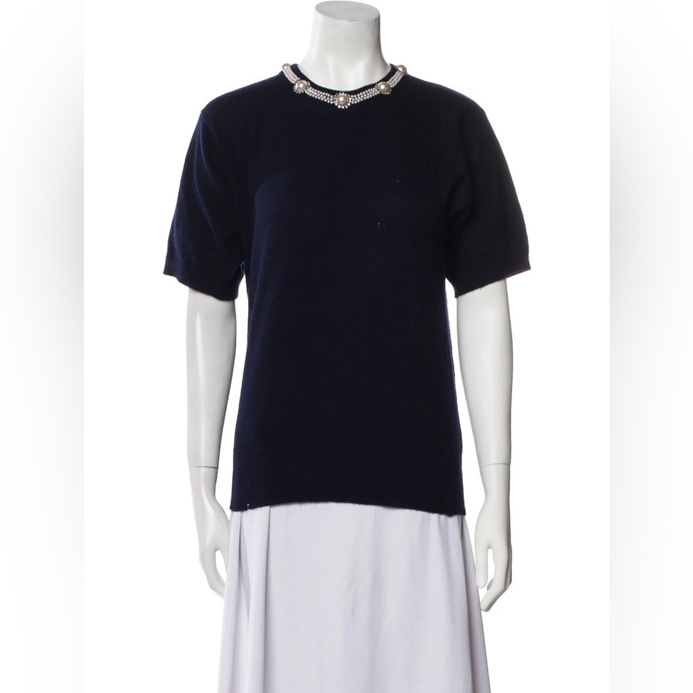 80’s Vintage Gloria Sachs Navy Cashmere Pullover Sweater